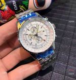 Copy Breitling Navitimer world GMT 45mm Watches Stainless Steel White Face